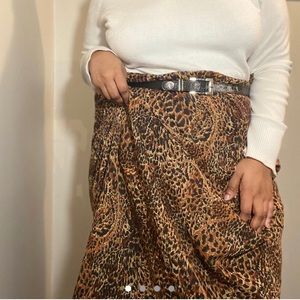 Plus size cheetah skirt